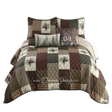 Pine Panels Microfiber Quilt Set