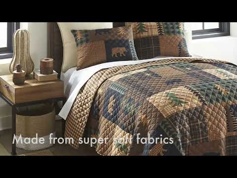 Your Lifestyle by Donna Sharp Brown Bear Cabin Quilted Bedding Set