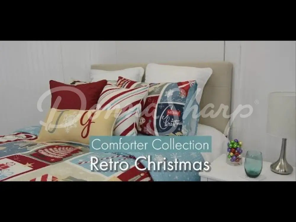 Retro Christmas Comforter Set Bedding