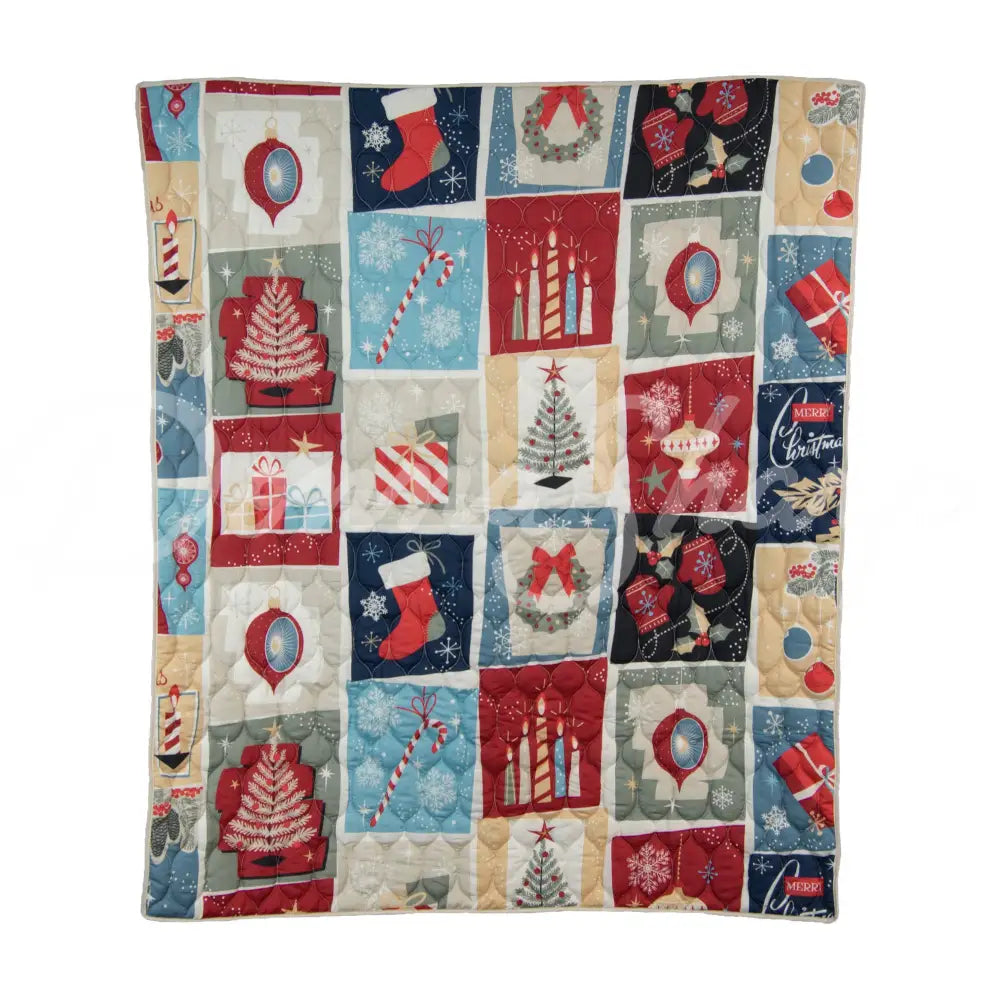 Retro Christmas Microfiber Set Throw Bedding