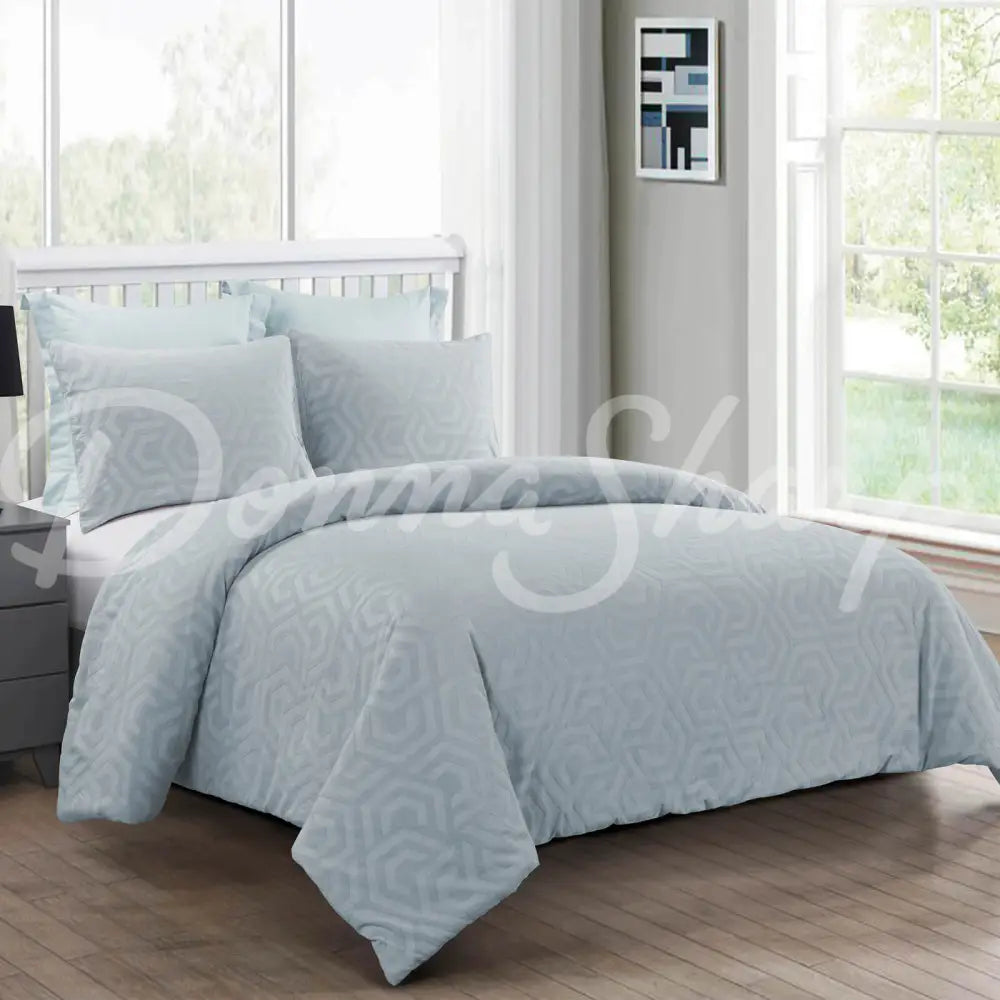 Seville Comforter Set Queen / Soft Blue Bedding