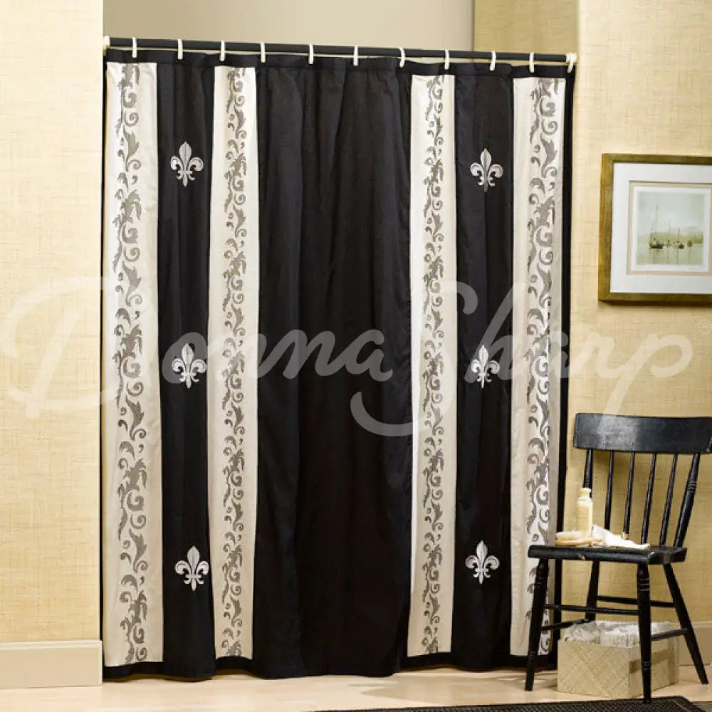 Shower Curtain Fdl Scrolls/Tan Sale