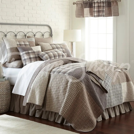 Smoky Square Cotton Quilted Bedding