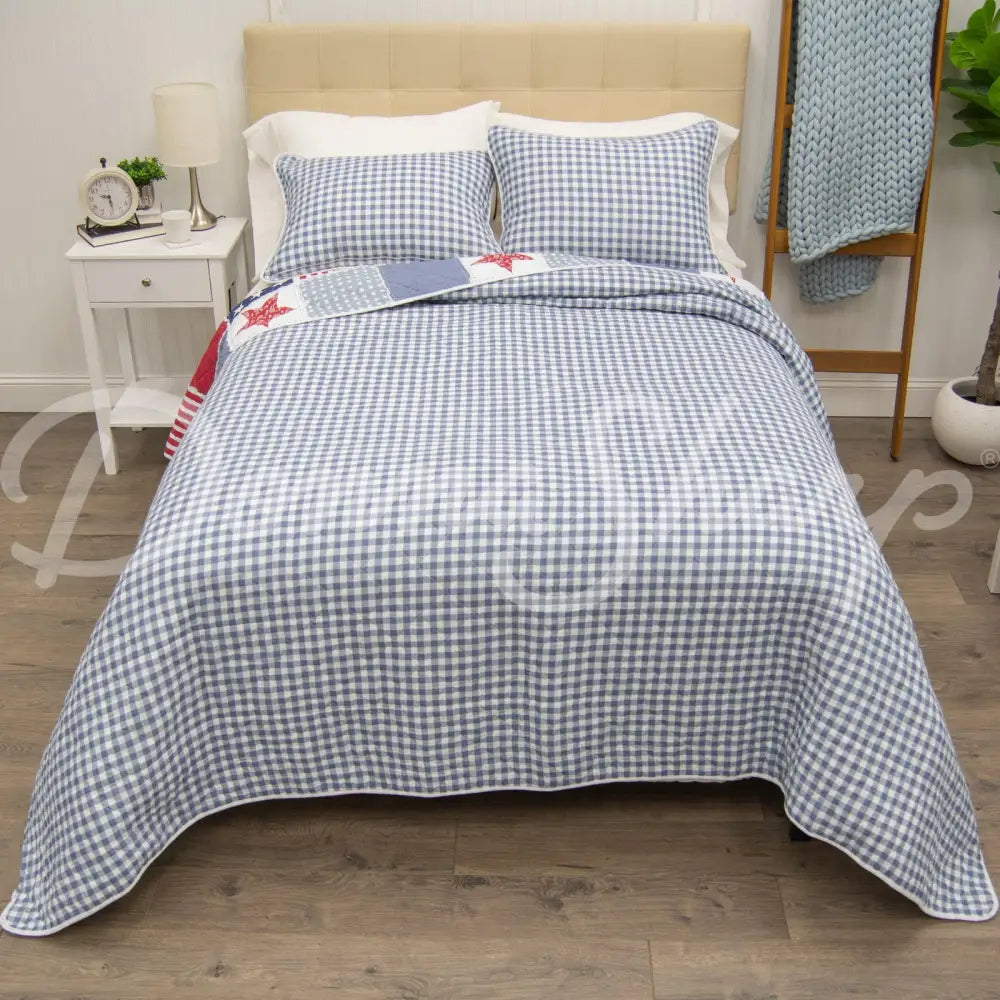 Star & Stripe 3Pc Cotton Quilt Set From Your Lifestyle By Donna Sharp Bedding