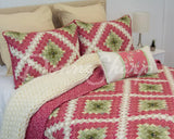 Sweet Melon 3Pc Quilted Bedding Set From Your Lifestyle