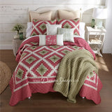Sweet Melon 3Pc Quilted Bedding Set From Your Lifestyle