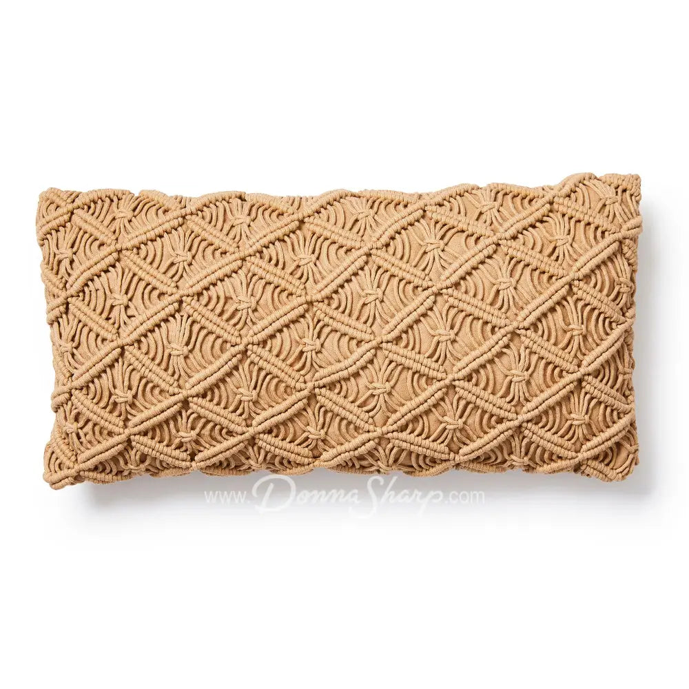 Tan Crochet Pillow by Donna Sharp Bedding