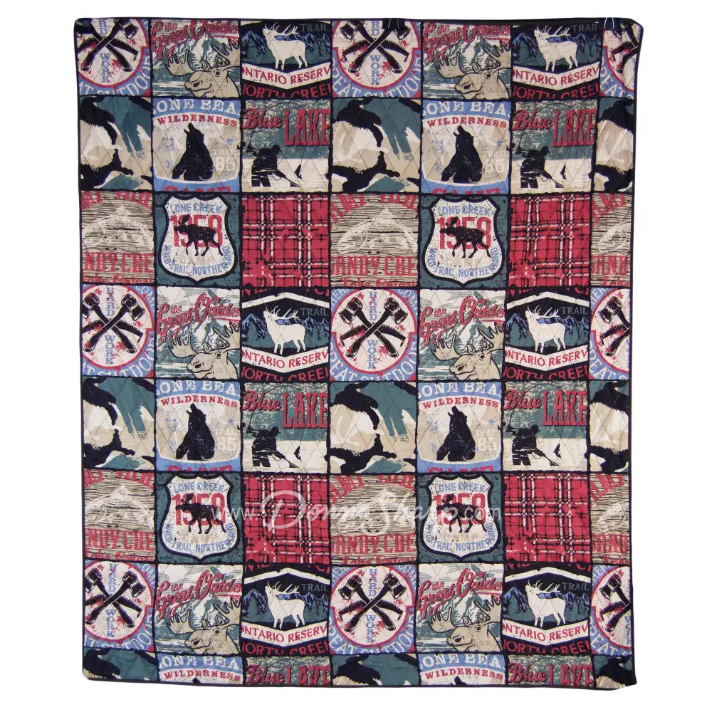 The Great Outdoors Quilted Bedding Set From Your Lifestyle Throw