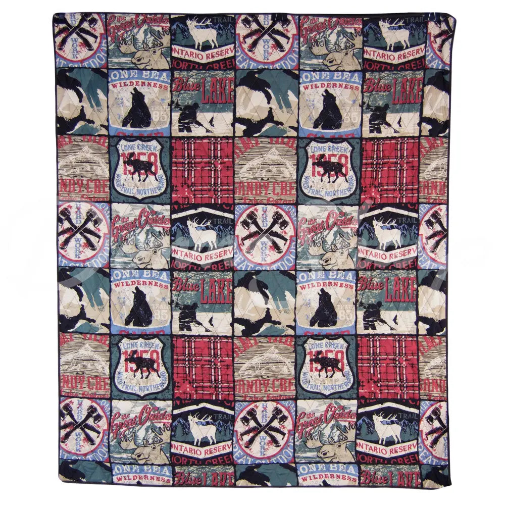 The Great Outdoors Quilted Bedding Set From Your Lifestyle Throw