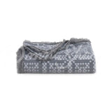 Throw Grid Oversized Grey Bedding