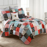 Wild One Patch Cotton Pieced 3Pc Quilt Set By Donna Sharp Bedding