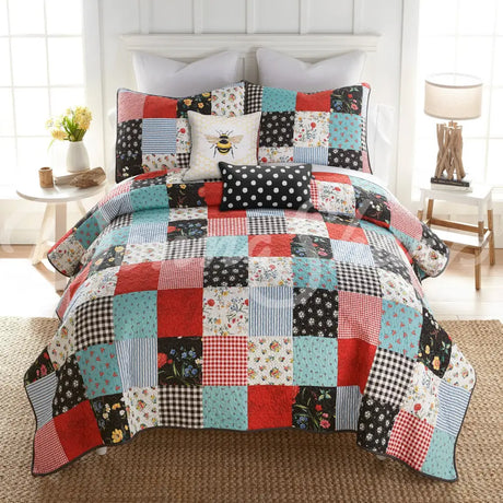 Wild One Patch Cotton Pieced 3Pc Quilt Set By Donna Sharp Bedding