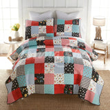 Wild One Patch Cotton Pieced 3Pc Quilt Set By Donna Sharp Bedding