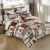 Queen Comforter Set, Winter Cottage