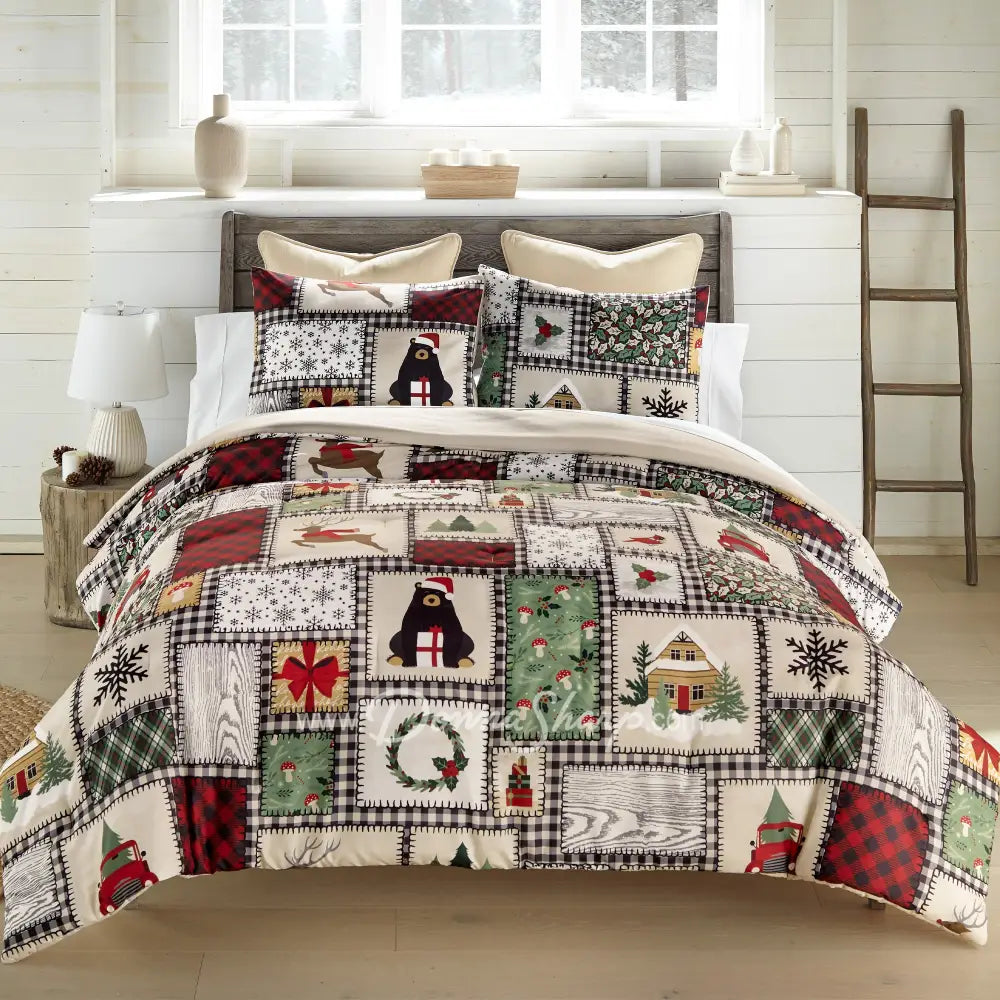 Winter Cottage 3PC Comforter Set from Your Lifestyle Full/Queen Bedding