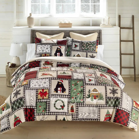 Winter Cottage 3PC Comforter Set from Your Lifestyle Full/Queen Bedding