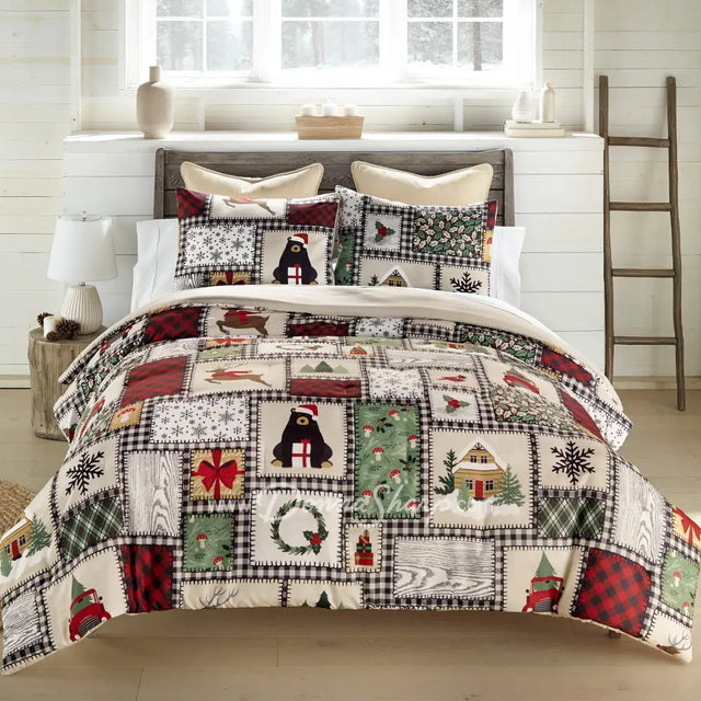 Winter Cottage 3PC Comforter Set from Your Lifestyle Full/Queen Bedding