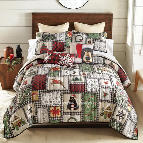 Winter Cottage Quilted Bedding Set from Your Lifestyle Bedding