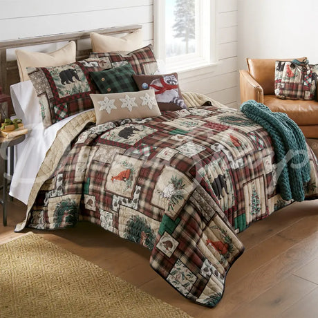 Woodland Holiday Lightweight Quilted Bedding Set From Your Lifestyle By Donna Sharp