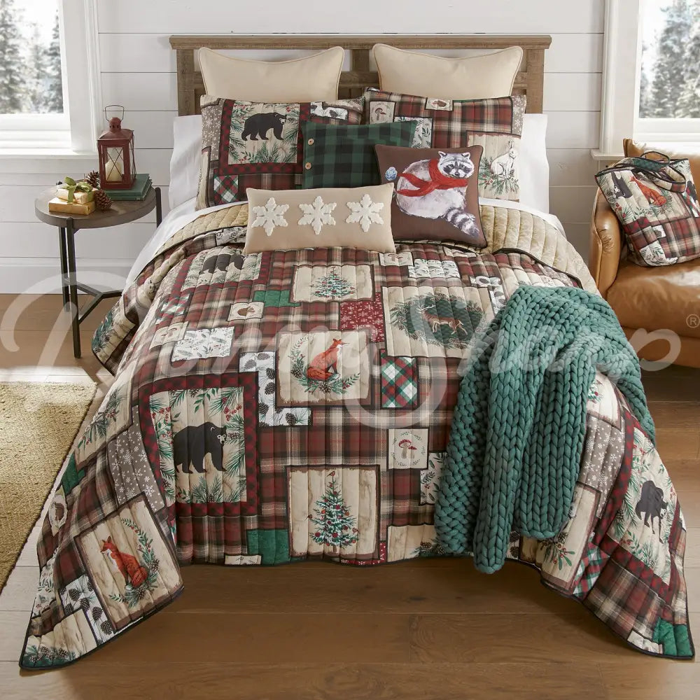 Woodland Holiday Lightweight Quilted Bedding Set From Your Lifestyle By Donna Sharp