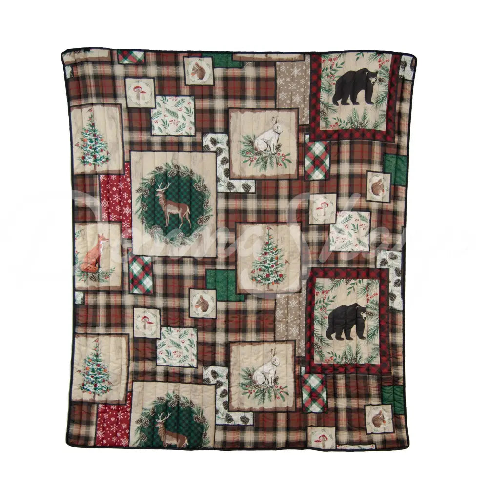 Woodland Holiday Lightweight Quilted Bedding Set From Your Lifestyle By Donna Sharp Throw