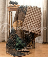 Your Lifestyle Brown Bear Cabin Quilted Bedding Set