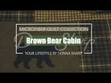 Your Lifestyle Brown Bear Cabin Quilted Bedding Set