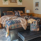 Your Lifestyle Brown Bear Cabin Quilted Bedding Set