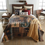 Your Lifestyle Brown Bear Cabin Quilted Bedding Set - Pillow