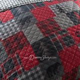 Your Lifestyle Red Forest Microfiber Quilt Bedding Set detail image