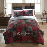 Your Lifestyle Red Forest Microfiber Quilt Bedding Set