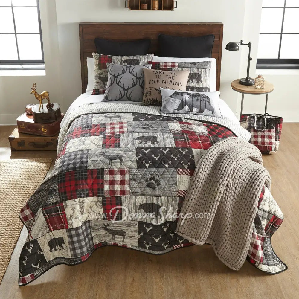 Your Lifestyle By Donna Sharp Timber Quilted Bedding Collection Antler Pillow