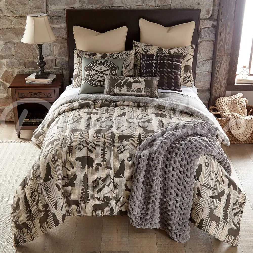 Your Lifestyle Forest Weave 3Pc Comforter Bedding Set Deer - Pillow