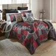 Your Lifestyle Red Forest Microfiber Quilt Bedding Set