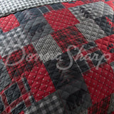 Your Lifestyle Red Forest Microfiber Quilt Bedding Set